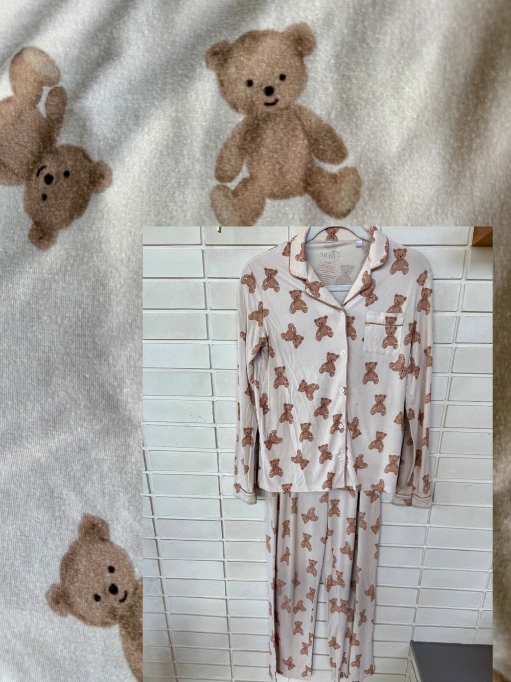 Silks Teddy Bear Bamboo Pajama Set